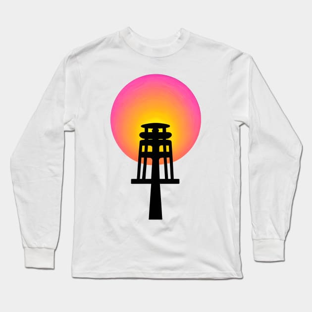 Power Pylon sunset Long Sleeve T-Shirt by Spazashop Designs